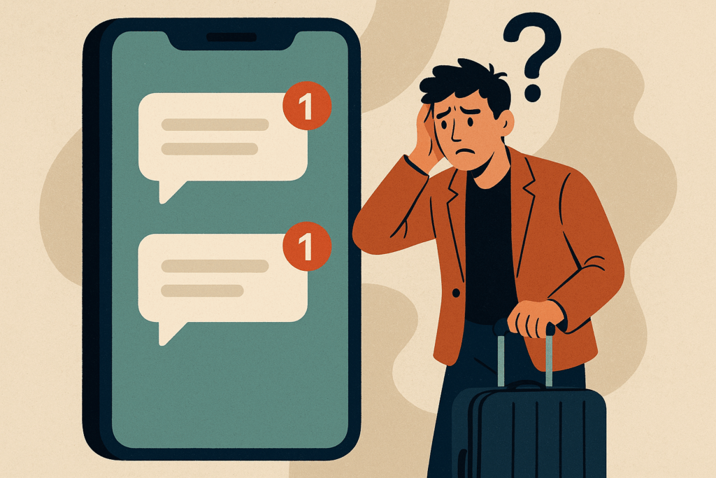Falha de comunicação entre hotel e hóspede